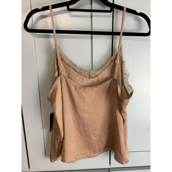 Womens Lace Trim slip Camisole tank top Wild Fable Light Brown Size XL - Picture 5 of 6